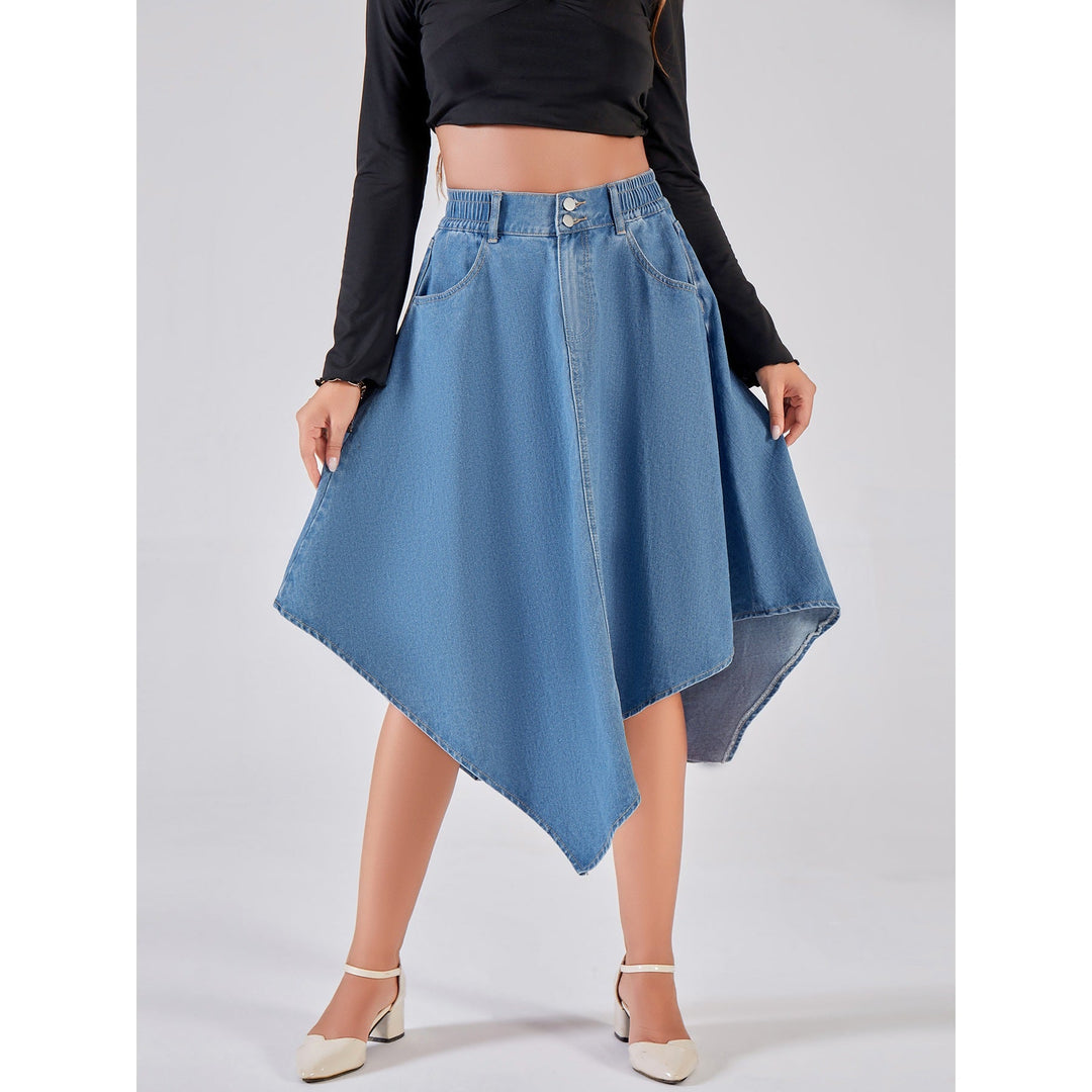 Emma Irregular Denim Skirt