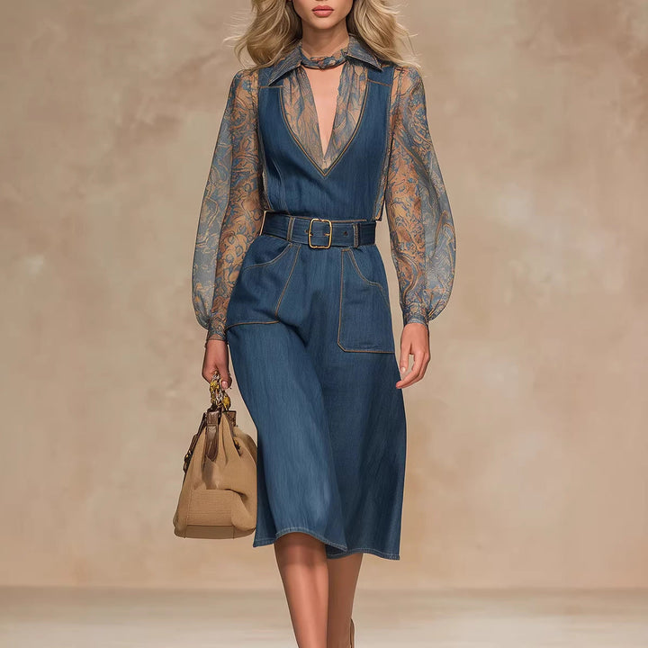Sophia Blue Denim Jumpsuit
