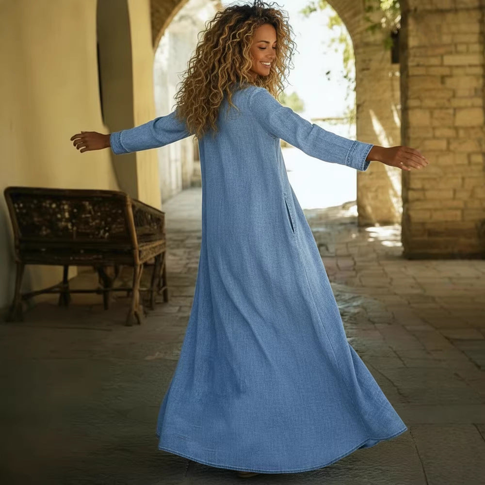 Ivy Denim Maxi Dress