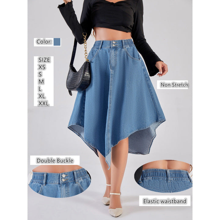 Emma Irregular Denim Skirt