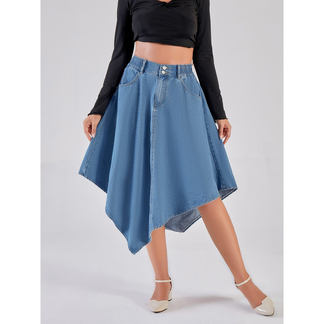 Emma Irregular Denim Skirt