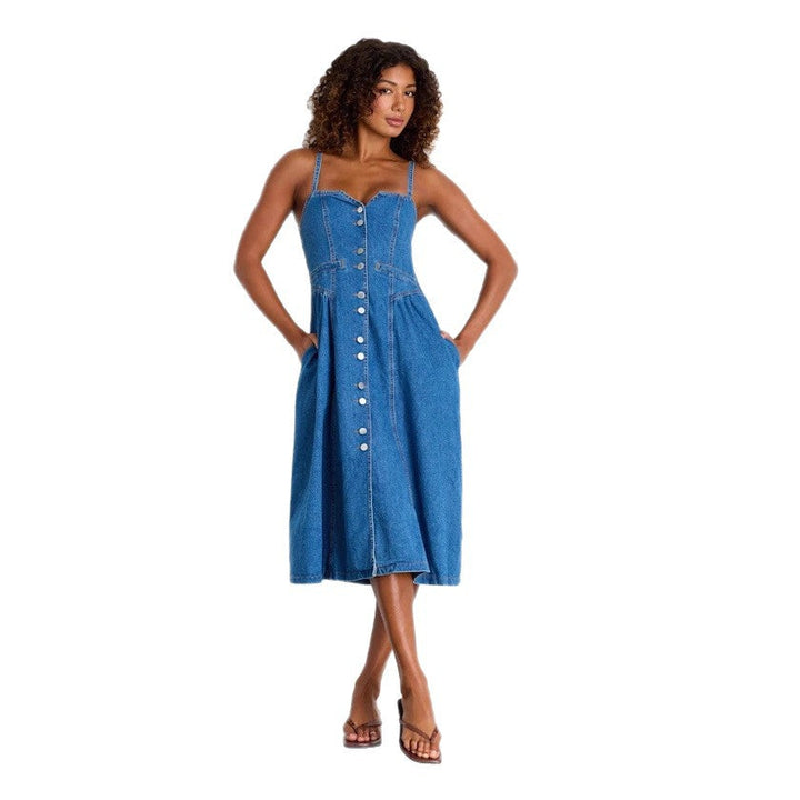 Luna V-neck Cardigan Denim