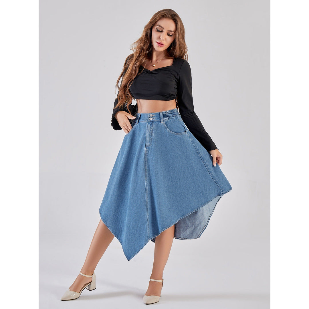 Emma Irregular Denim Skirt