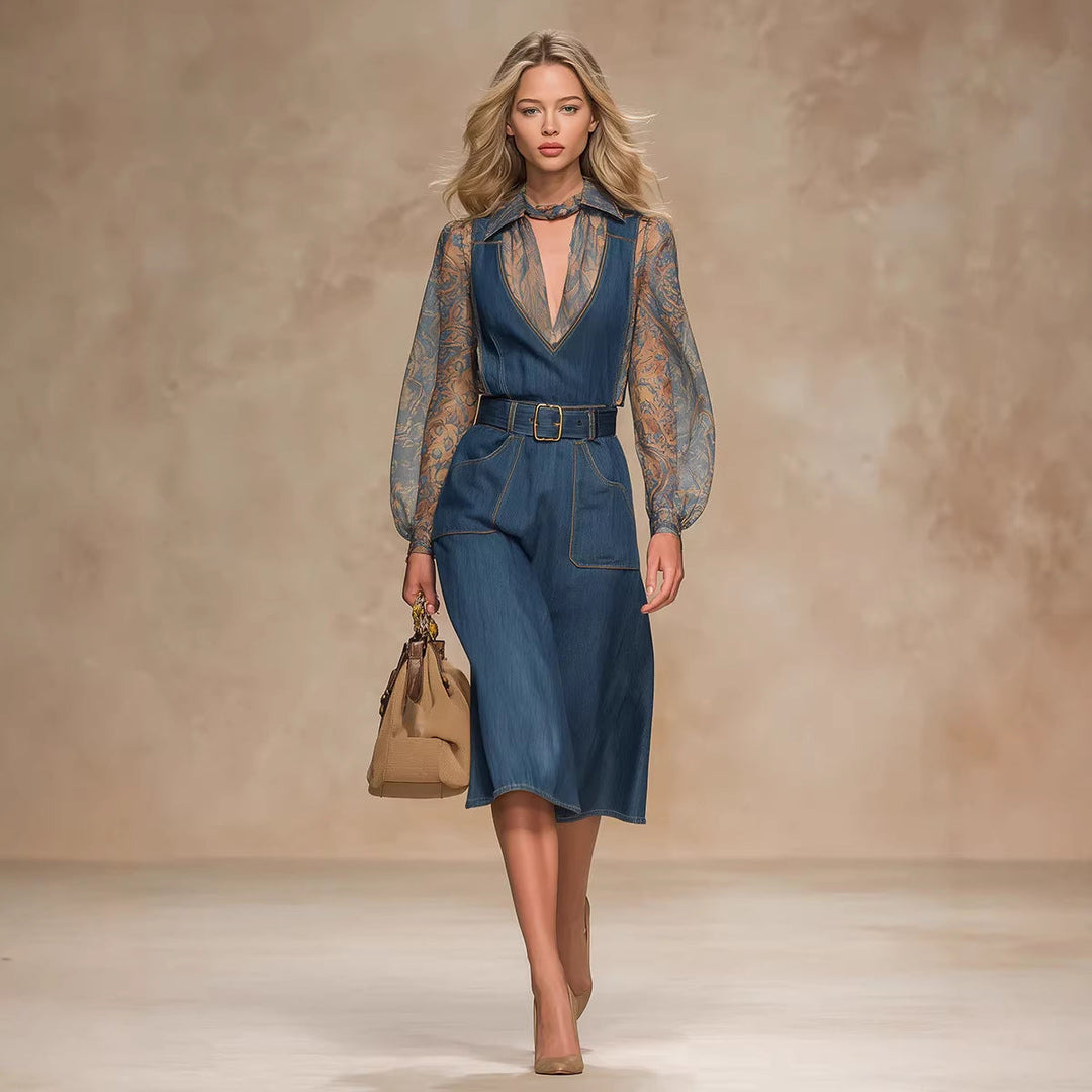 Sophia Blue Denim Jumpsuit