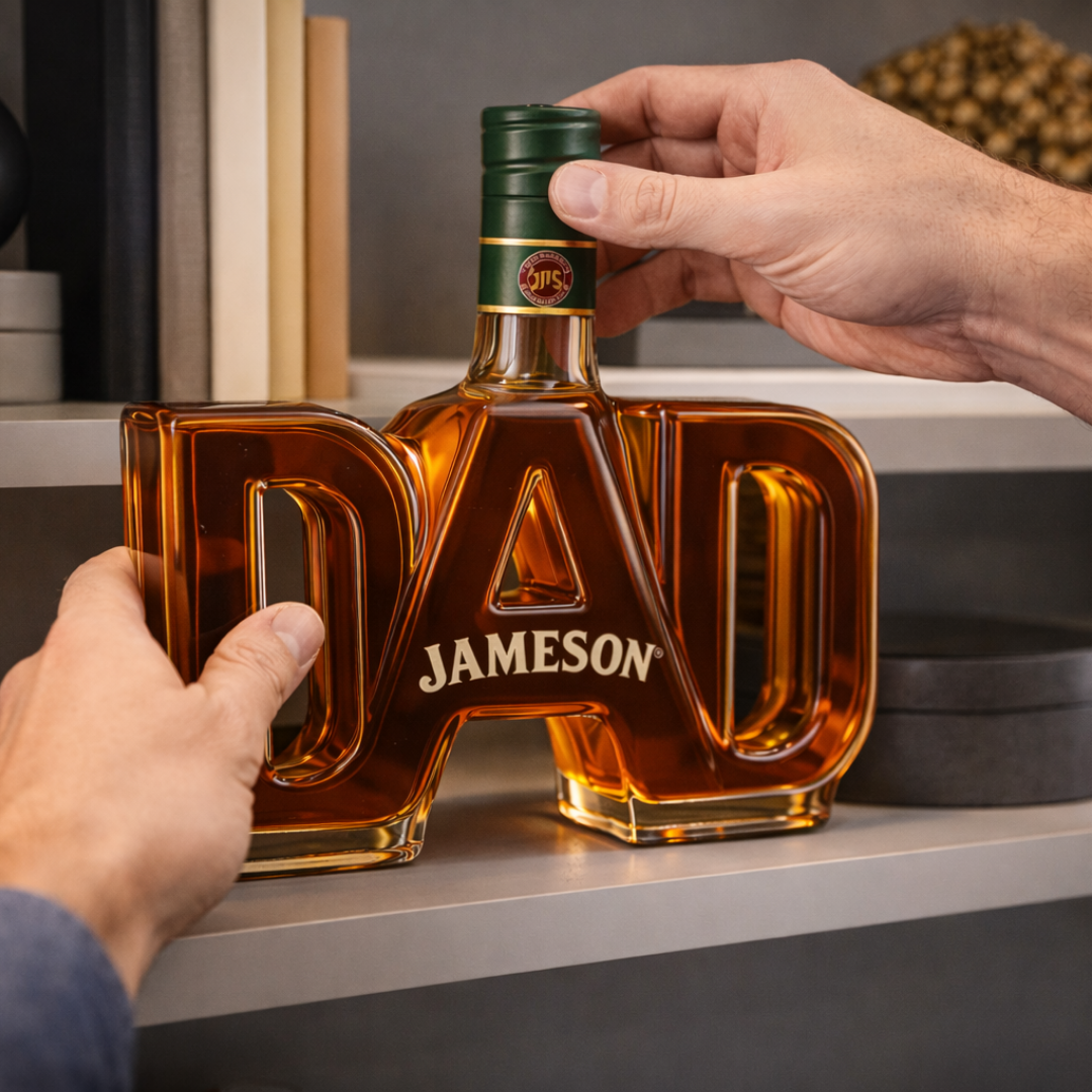 Calista decanter with a soft, warm light reflecting off its glass surface, creating an inviting glow.