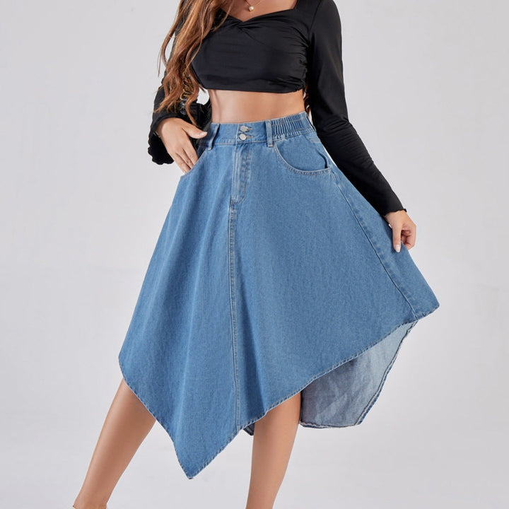 Emma Irregular Denim Skirt