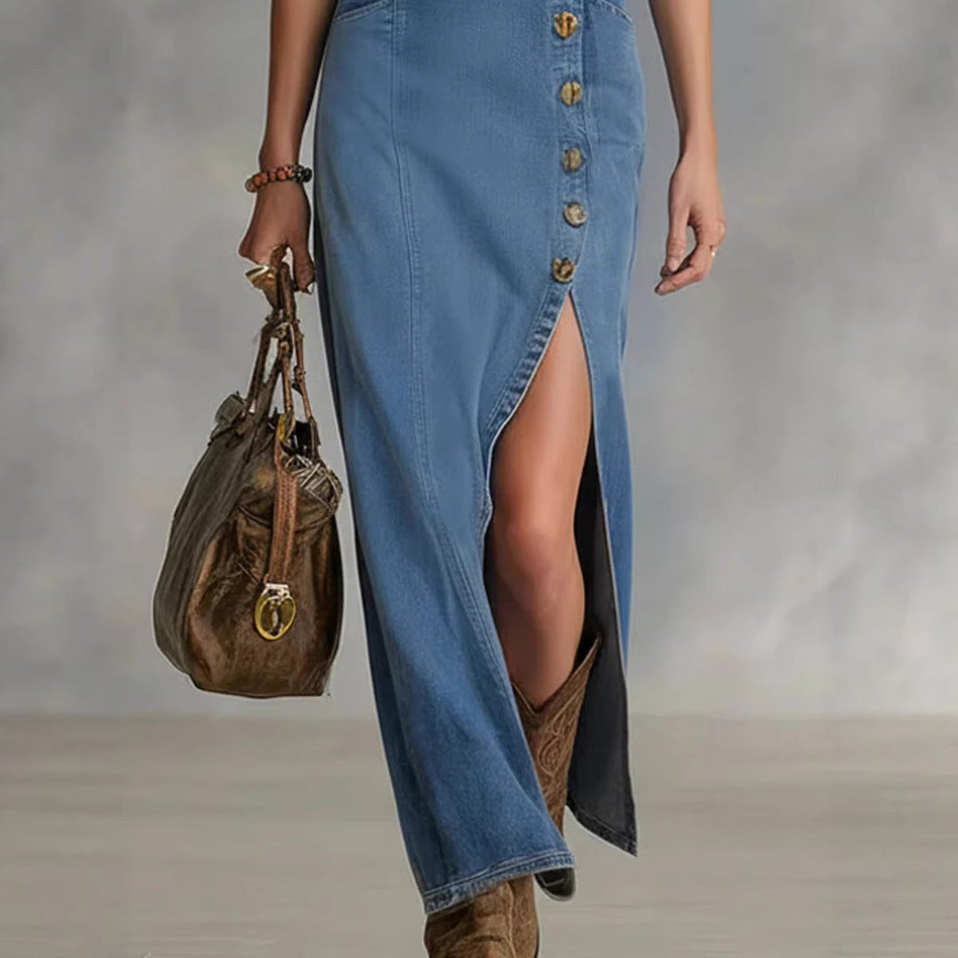 Amelia Sleeveless Denim Dress