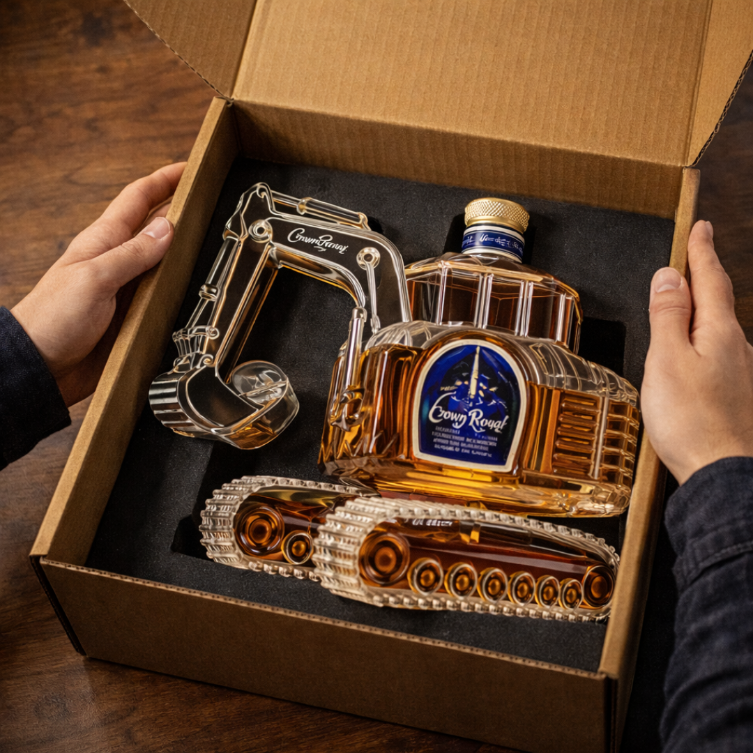 Close-up detail of the Rosalind collectible whisky decanter, highlighting the smooth finish and unique curves.