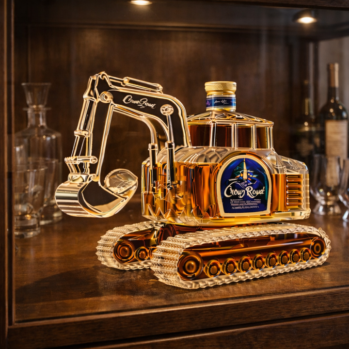 Lifestyle shot of the Rosalind decorative whisky decanter being held, emphasizing its ergonomic feel and substantial weight.