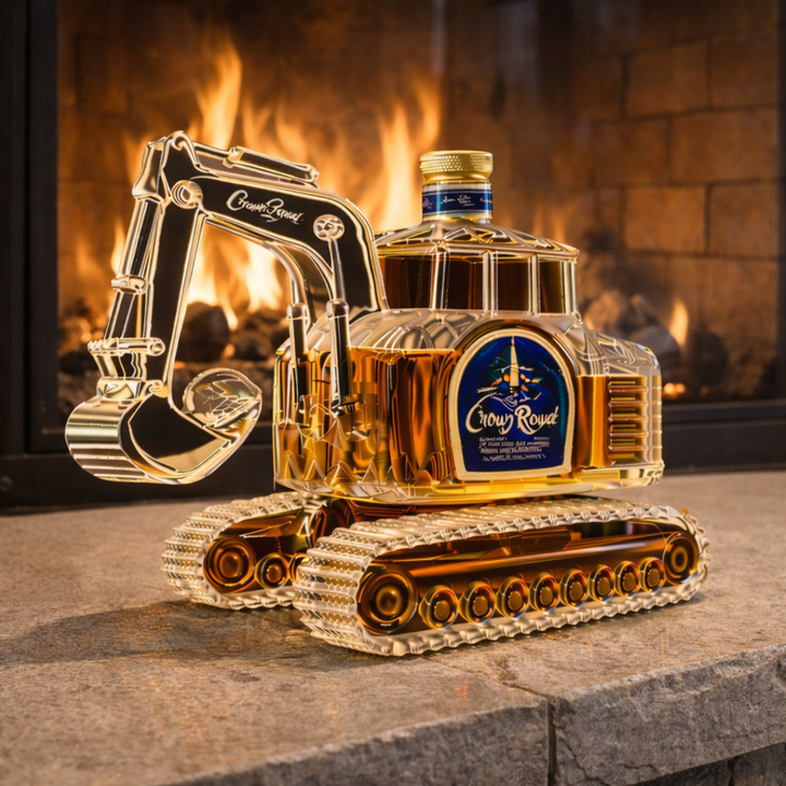 The Rosalind collectible whisky decanter alongside a glass of amber liquid, suggesting a refined tasting experience.