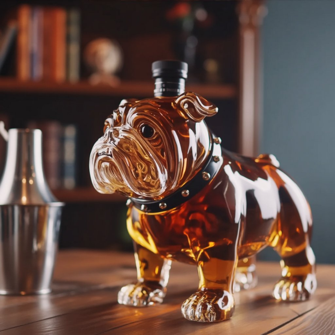 Top-down view of the Seraphina decanter, showing the opening for filling and its compact size.